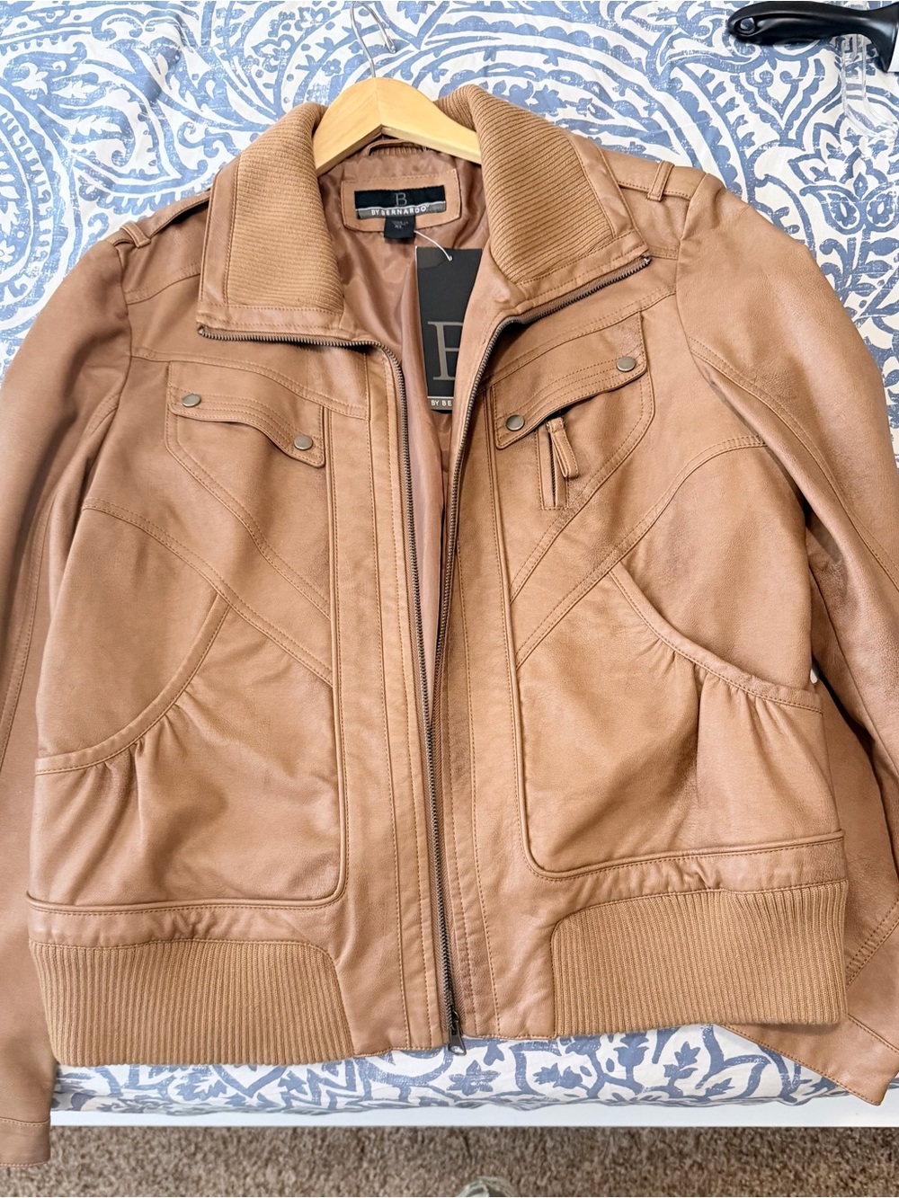 Tailor B. Moss Tan Bomber Jacket